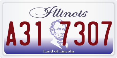 IL license plate A317307