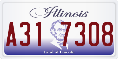 IL license plate A317308