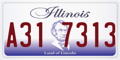 IL license plate A317313