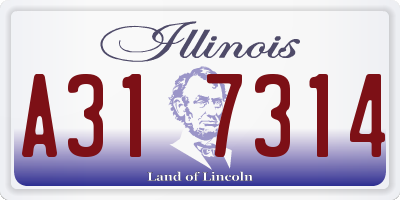 IL license plate A317314