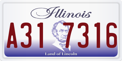 IL license plate A317316