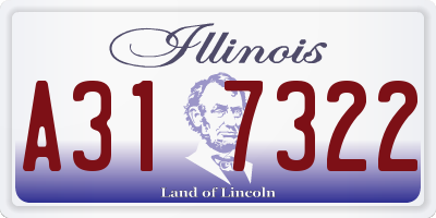 IL license plate A317322