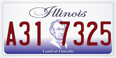 IL license plate A317325