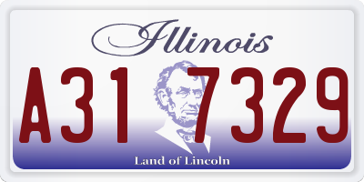 IL license plate A317329