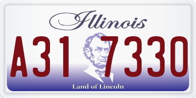 IL license plate A317330