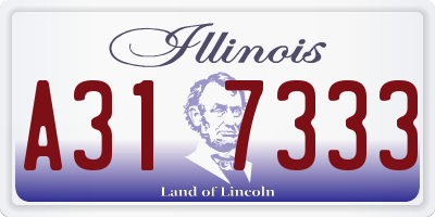 IL license plate A317333