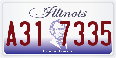 IL license plate A317335