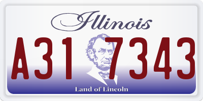 IL license plate A317343