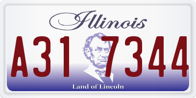 IL license plate A317344