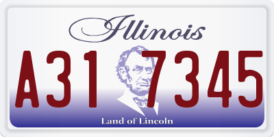 IL license plate A317345