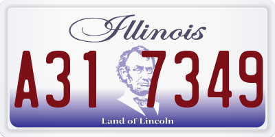 IL license plate A317349