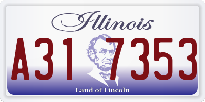 IL license plate A317353