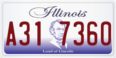 IL license plate A317360