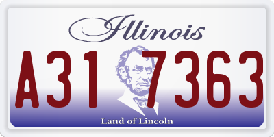 IL license plate A317363