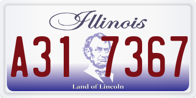 IL license plate A317367