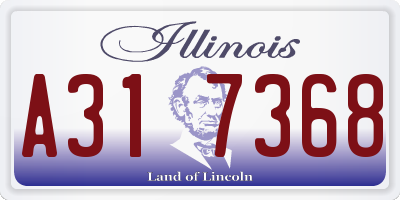 IL license plate A317368