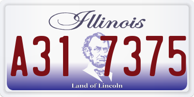 IL license plate A317375
