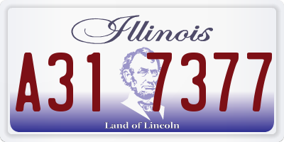 IL license plate A317377