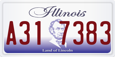 IL license plate A317383