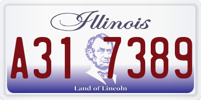 IL license plate A317389