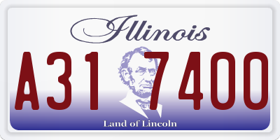 IL license plate A317400