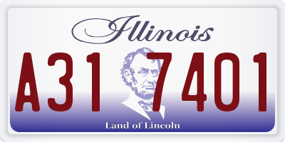 IL license plate A317401