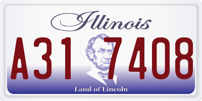IL license plate A317408