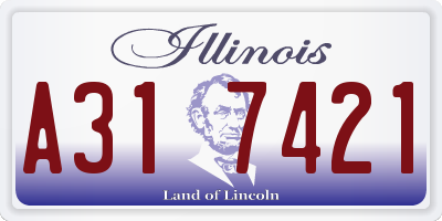 IL license plate A317421