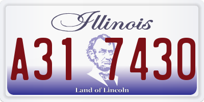 IL license plate A317430