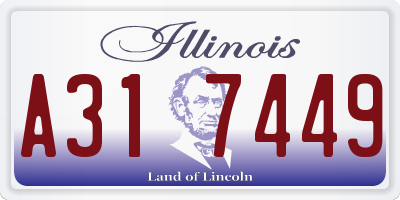 IL license plate A317449