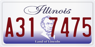 IL license plate A317475