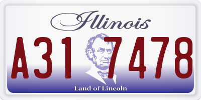 IL license plate A317478