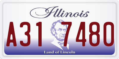 IL license plate A317480