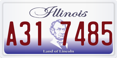 IL license plate A317485