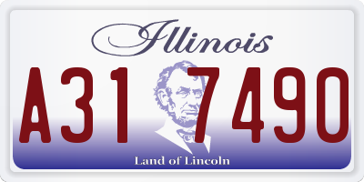 IL license plate A317490