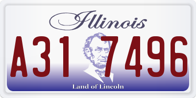 IL license plate A317496