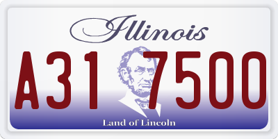 IL license plate A317500