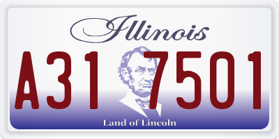 IL license plate A317501