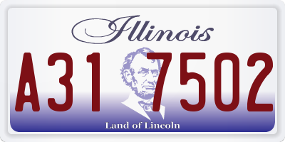 IL license plate A317502