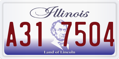 IL license plate A317504
