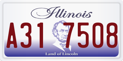 IL license plate A317508