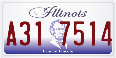 IL license plate A317514