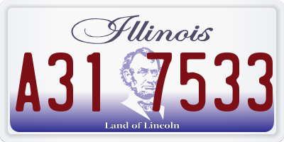 IL license plate A317533
