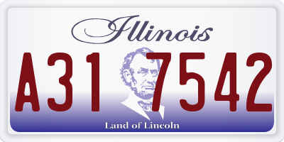 IL license plate A317542
