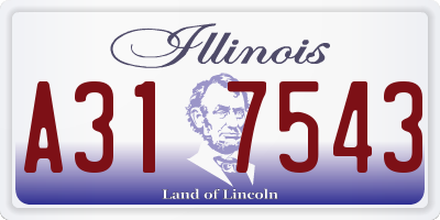 IL license plate A317543