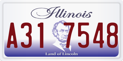 IL license plate A317548