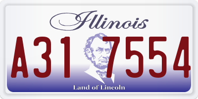 IL license plate A317554