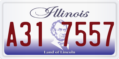 IL license plate A317557