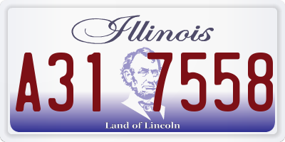 IL license plate A317558