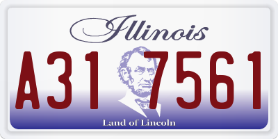 IL license plate A317561